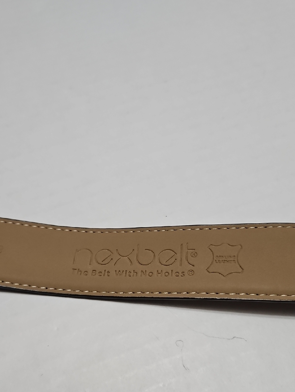 Nexbelt Classic Black Men's Leather Belt with Silver Buckle Size M - Picture 7 of 12